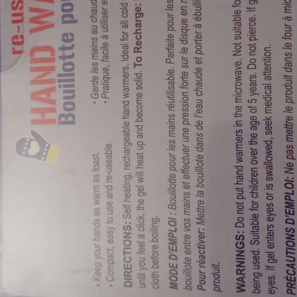 4/$30 New Reusable Hand Warmers - Picture 5 of 7